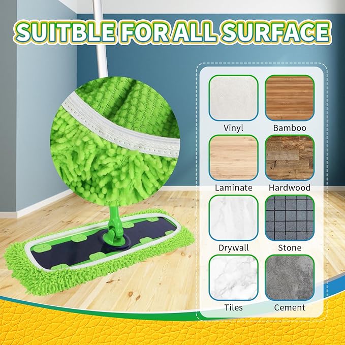 2 Pack X-Large Reusable 100% Coral Fleece Mop Pads Compatible