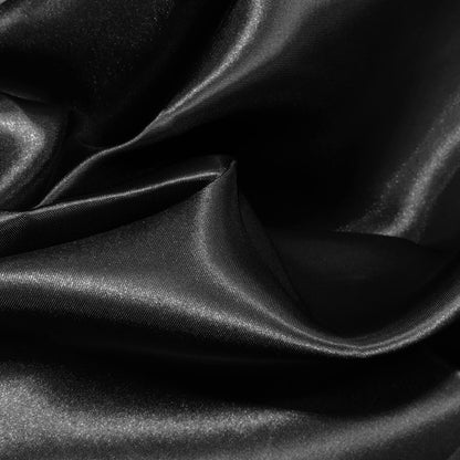 VACVELT Charmeuse Satin Fabric by The Yard, 60 Inch Wide Black Satin Fabric Shiny & Soft Cloth Fabric, Silky Satin Fabric for Bridal Dress, Wedding Decorations, Crafts, Sewing, Draping (5 Yards)