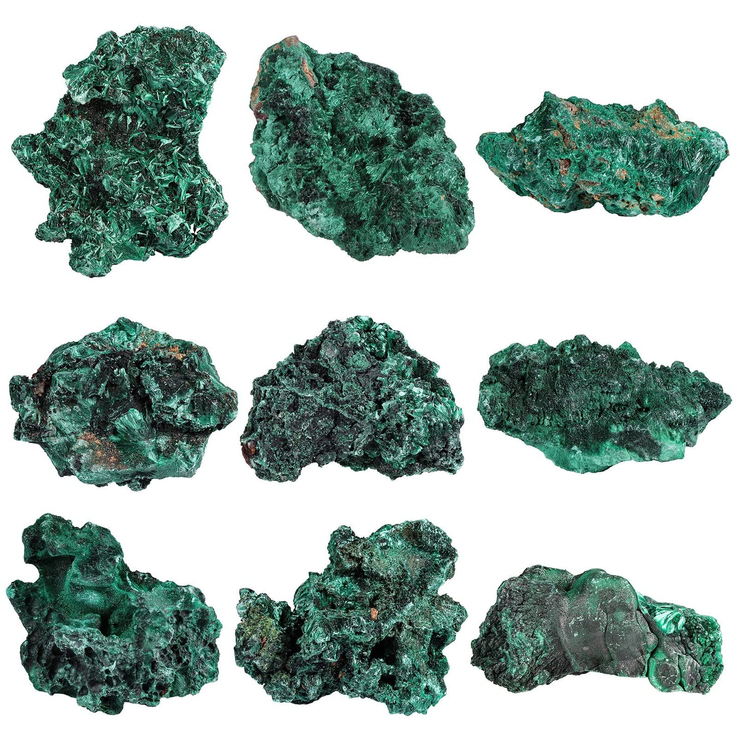 mookaitedecor Natural Malachite Raw Stone Crystal Mineral Specimen Ornament for Reiki Healing Home Decoration, 100-200g