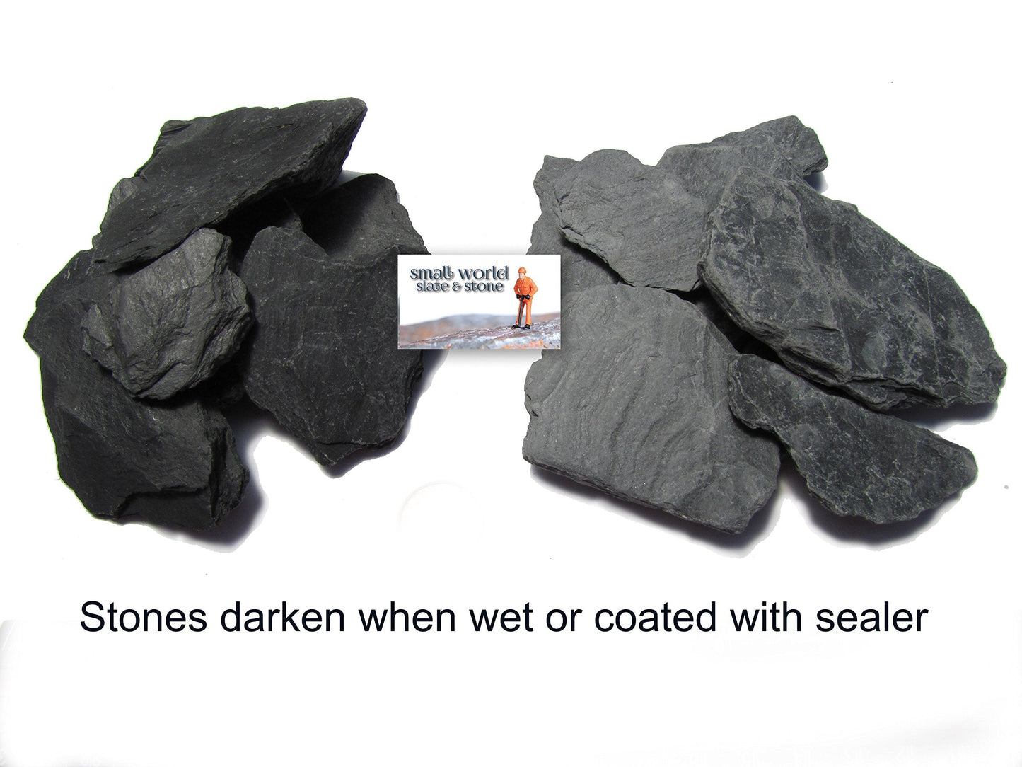 Natural Slate Stone -1/2 to 1 inch. Perfect Size for Miniature or Fairy Gardens, Aquariums, Reptiles, Terrariums, Model Railroads, Dioramas & Wargaming (1lb Grey)