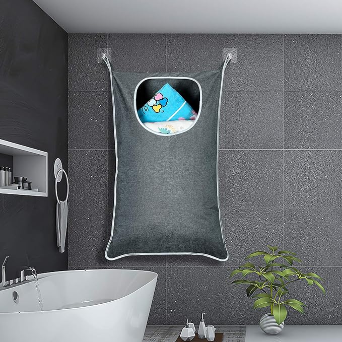 XL Hanging Laundry Hamper, Over the Door Laundry Hamper and Baskets, Wide