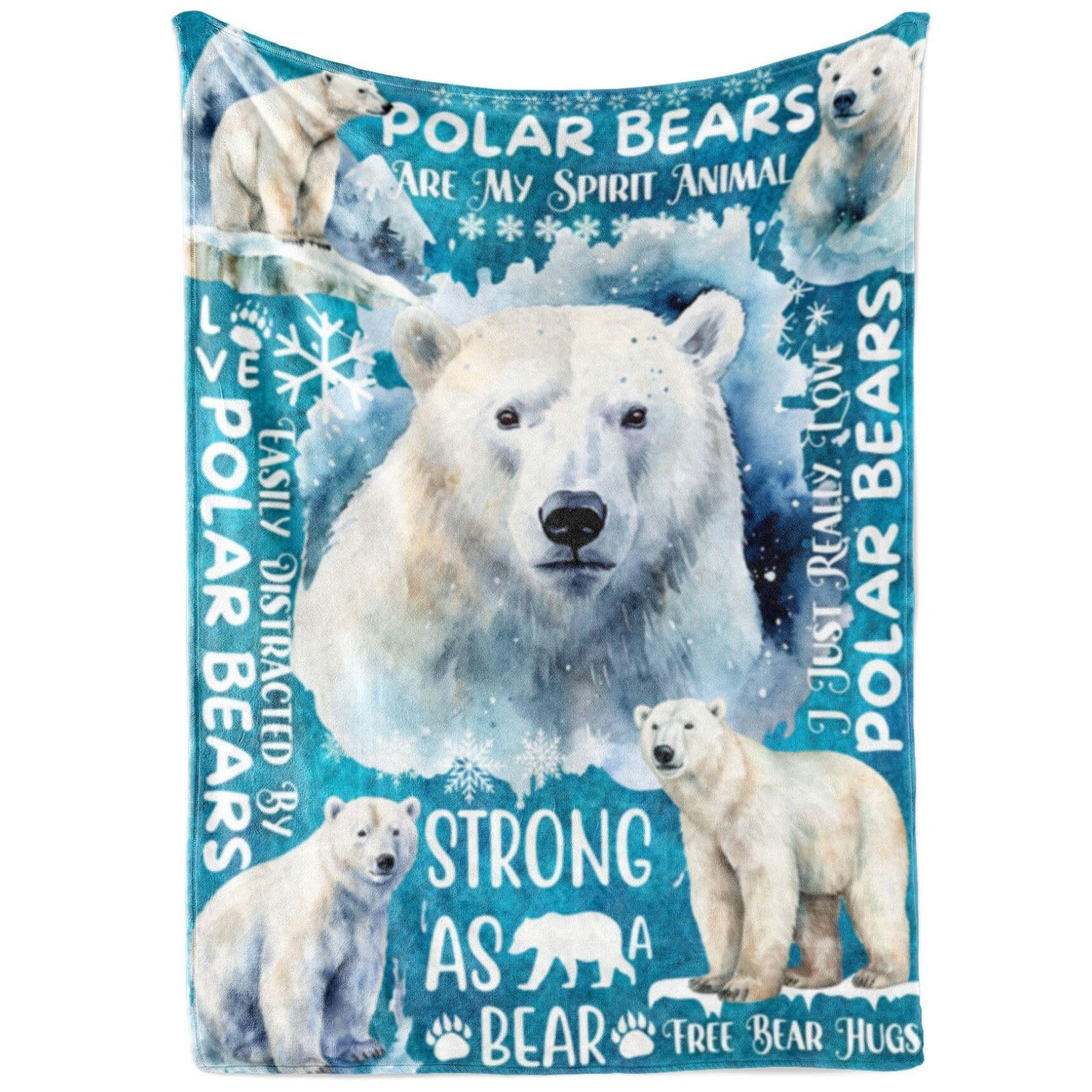 Polar Bear Gifts for Women, Polar Bear are My Spirit Animal, Throw Blanket for Bed, Couch, Gifts for Women, Girls, 50x65 Inches