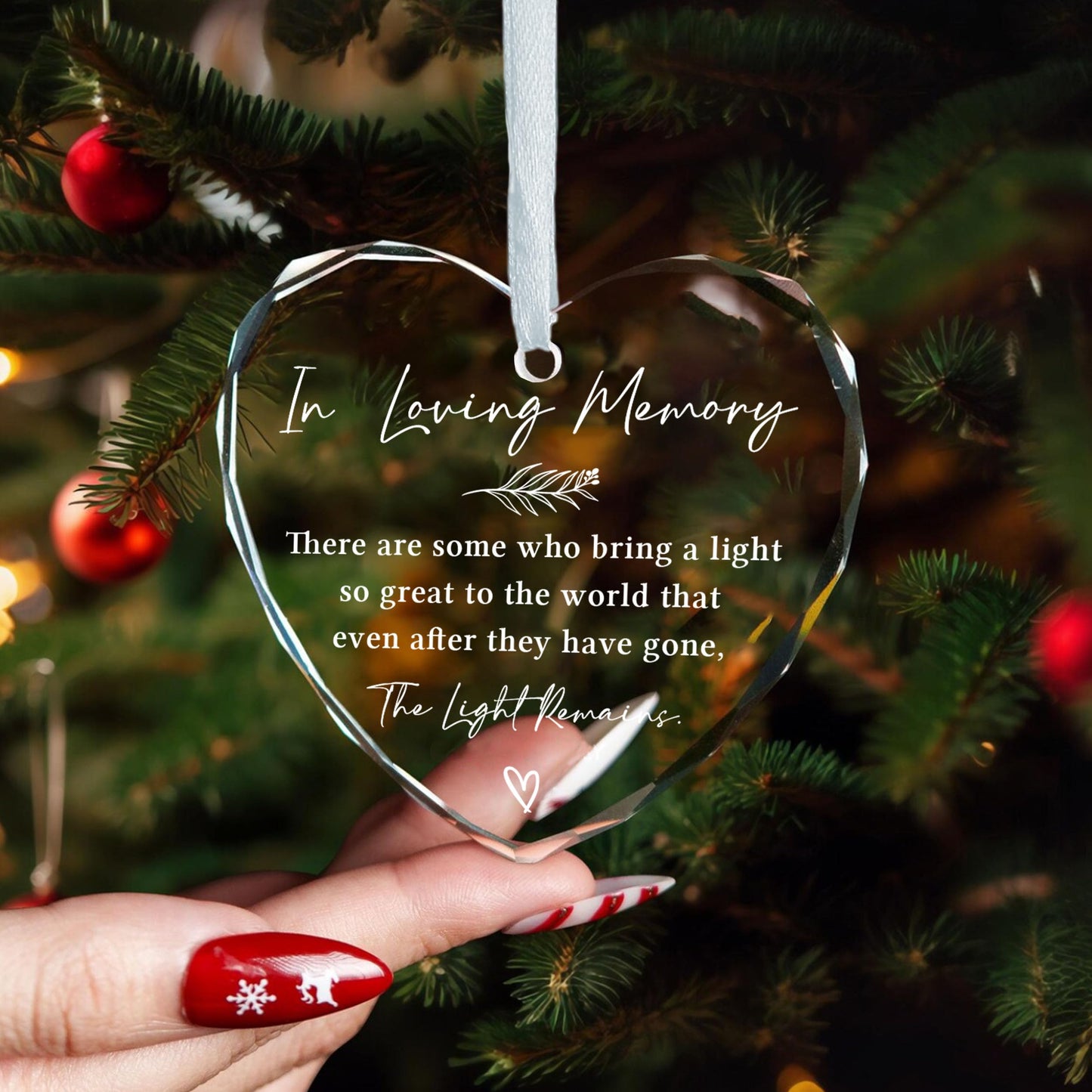 in Loving Memory Christmas Ornament, Memorial Ornaments for Loss of Loved One, in Loving Memory Gifts, Sympathy Gifts for Loss of Mother Dad Family, Remembrance Bereavement Gift Idea-A17