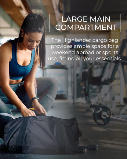 Highlander Cargo Duffle Bag - Versatile Canvas Holdall Travel Bag for Gym, Outdoor Adventures, and City Travel - Heavy Duty