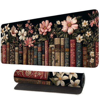 Mouse Pad, Large Anti-Slip with Stitched Edges Desk Mat Desktop Laptop Computer Desk Keyboard Mat,Table Protector Blotter Mat (Book, 31.5" x 11.8")