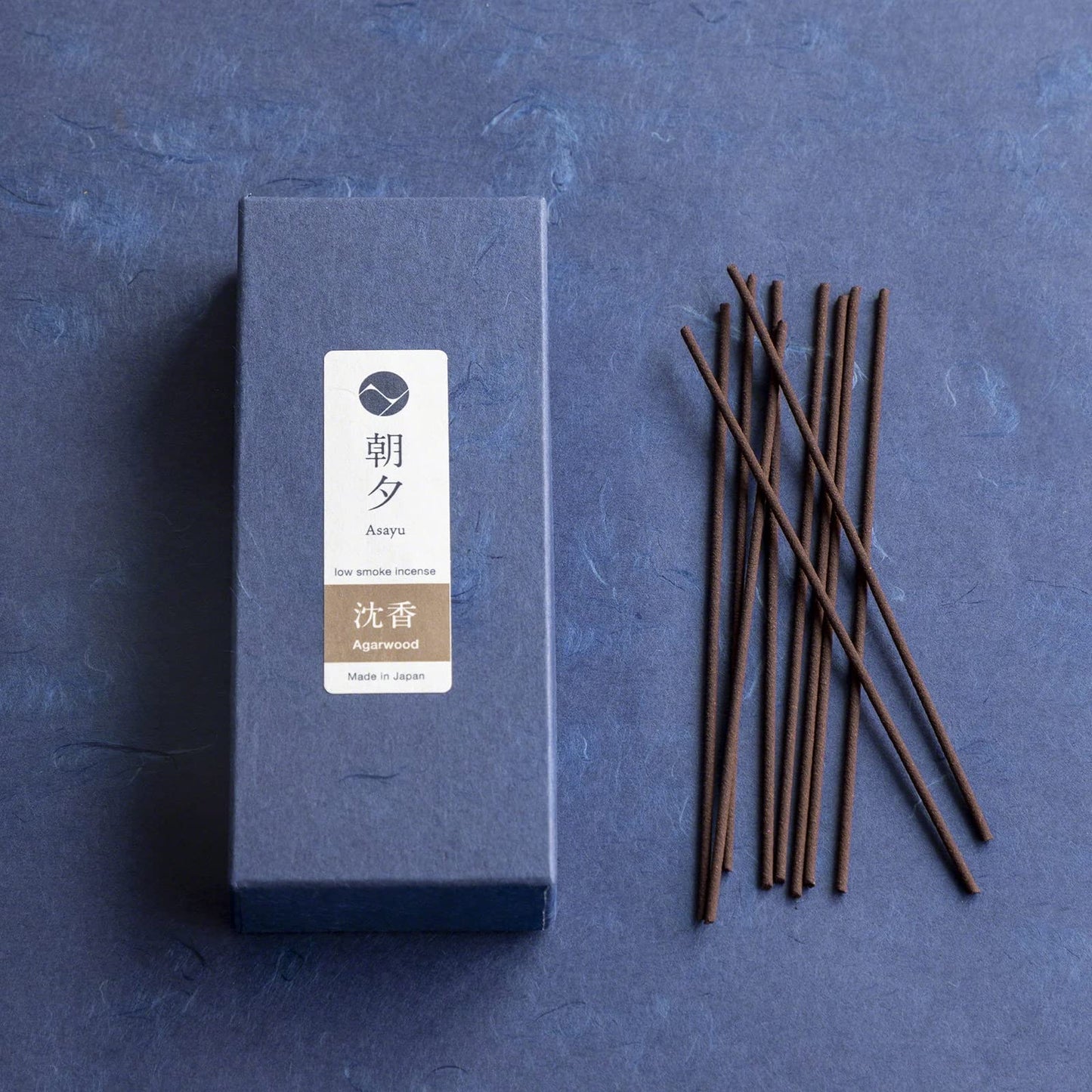 Asayu Japan Low Smoke Incense Gift Set with Incense Holder and Brass Stand, Agarwood Incense Sticks with Zen Holder