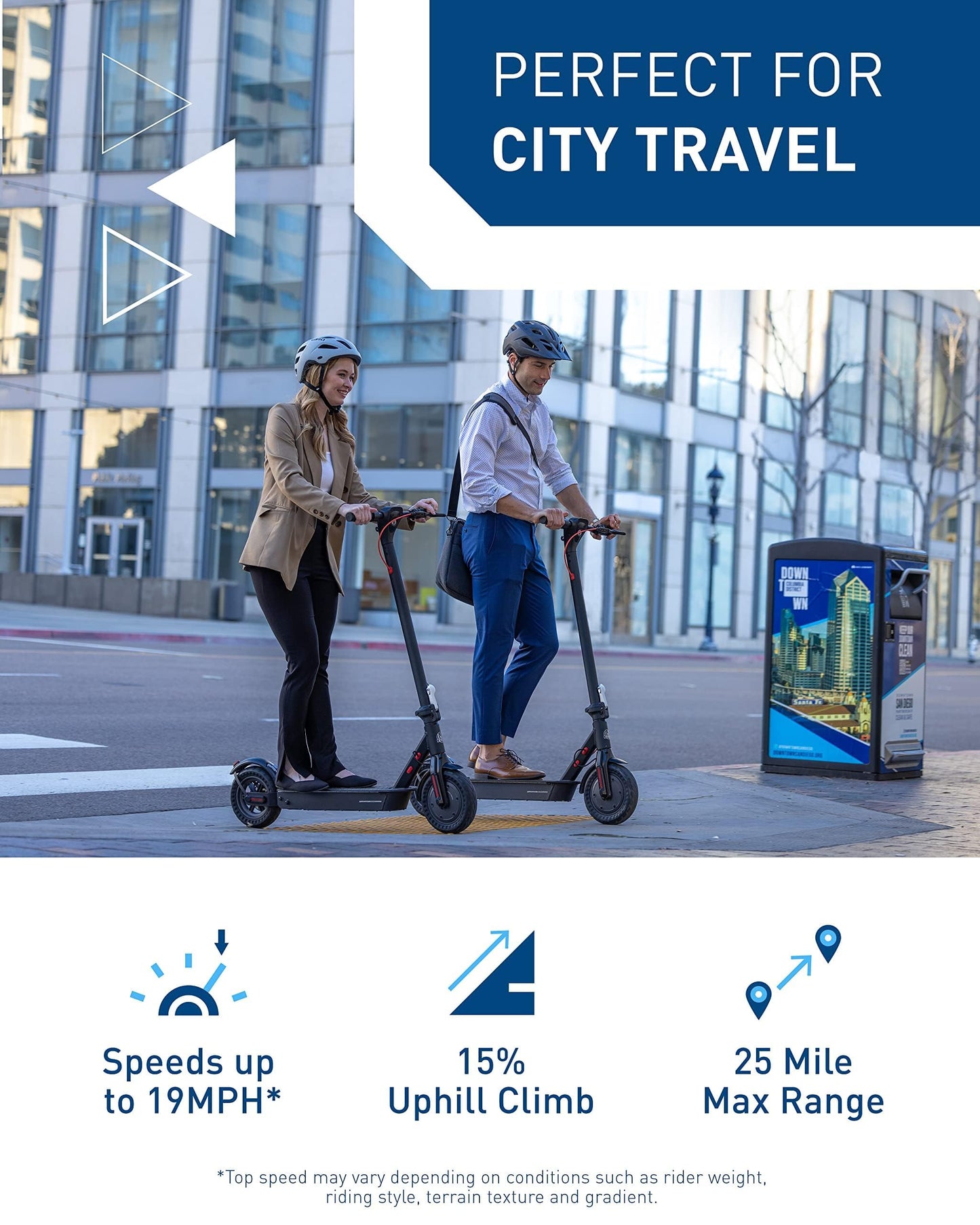 Hiboy Electric Scooter, 500W Motor (Max 750W), 10" Honeycomb Tires, 25 Miles Long Range 19 MPH Foldable Commuti Electric Scooter Adults with Hiboy APP