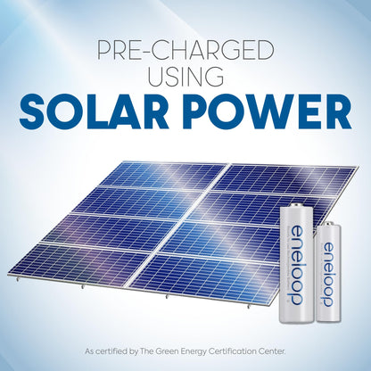 Eneloop Panasonic BK-4MCCA8BA AAA 2100 Cycle Ni-MH Pre-Charged Rechargeable Batteries, 8-Battery Pack