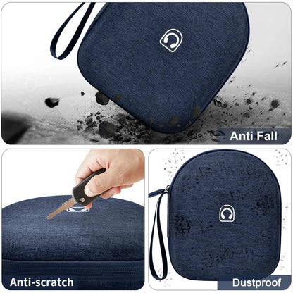 Protective Hard Shell Headphone Case for Sony WH-CH520/ WH-1000XM4, for JBL Tune 720BT/510BT, Shockproof Travel Storage Bag with Mesh Pocket, Earbud Carrying Pouch for Gym, Office, Commute (Box Only)