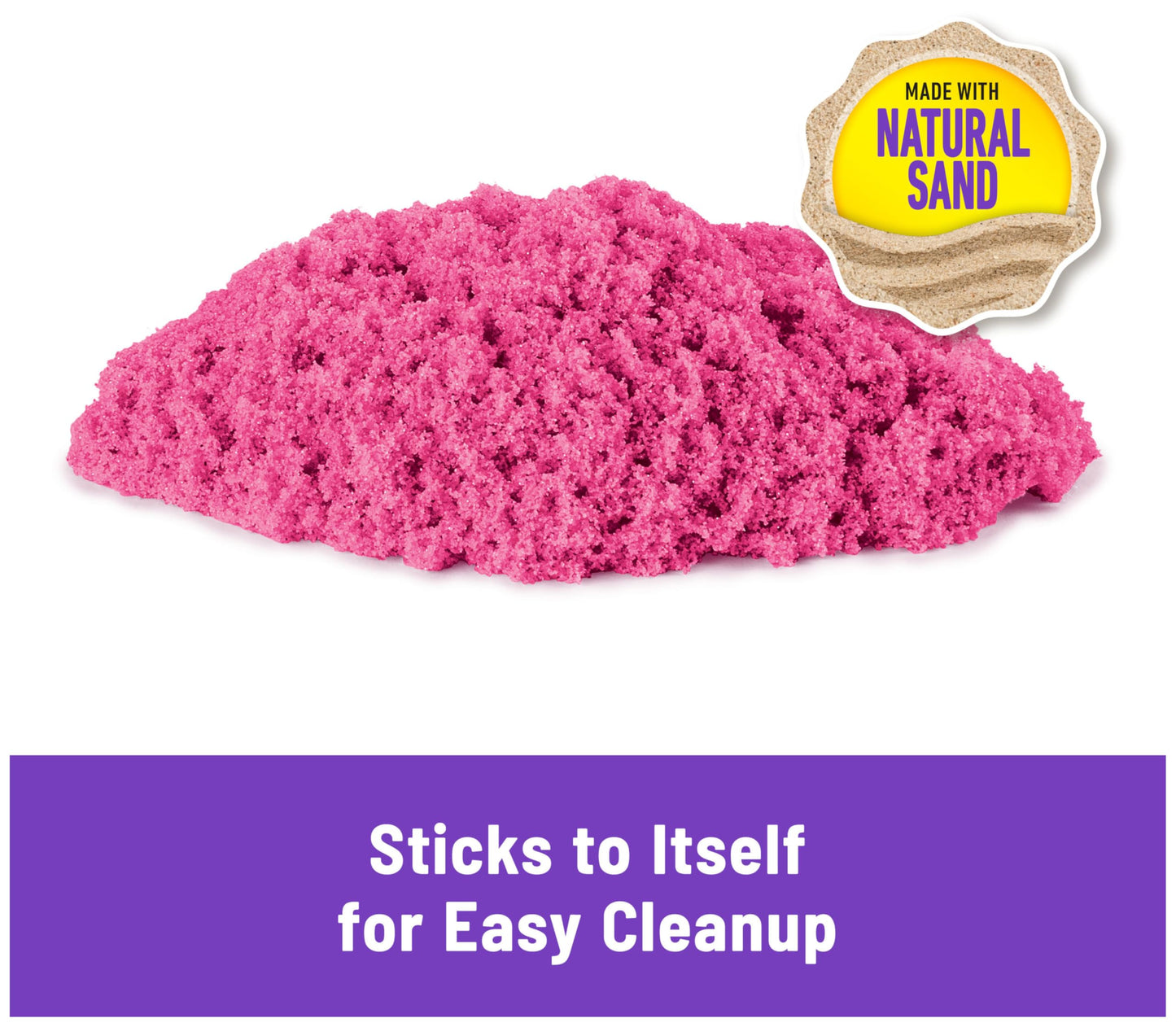 Kinetic Sand, Castle Containers 10-Colour Pack Non-Toxic Educational and Creative Sensory Play Sand Toys for Boys and Girls Aged 3+