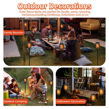 CNMTCCO Solar Lights Outdoor Garden, 6 Pack Solar Flickering Dancing Flame Lights, Waterproof SolarTorch Light Landscape Lighting for Garden Patio Pathways Lawn Yard Decoration