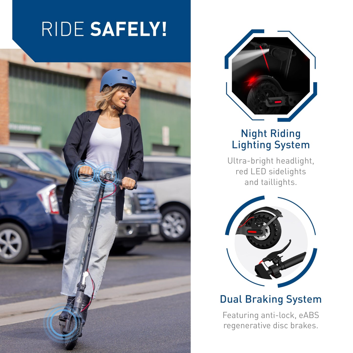 Hiboy Electric Scooter, 8.5" Tires, Up to 17 Miles Range, 350W Motor & 19 MPH Portable Foldable Commuting Electric Scooter for Adults