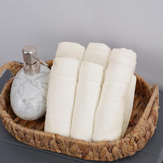Tens Towels Pack of 60 Washcloths, 12 x 12 Inches, Lighter Weight, Quick to Dry