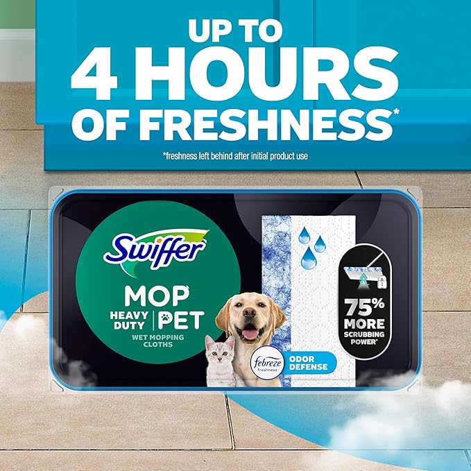 Swiffer Heavy Duty Mop Wet Multi-Surface Cloth Refills