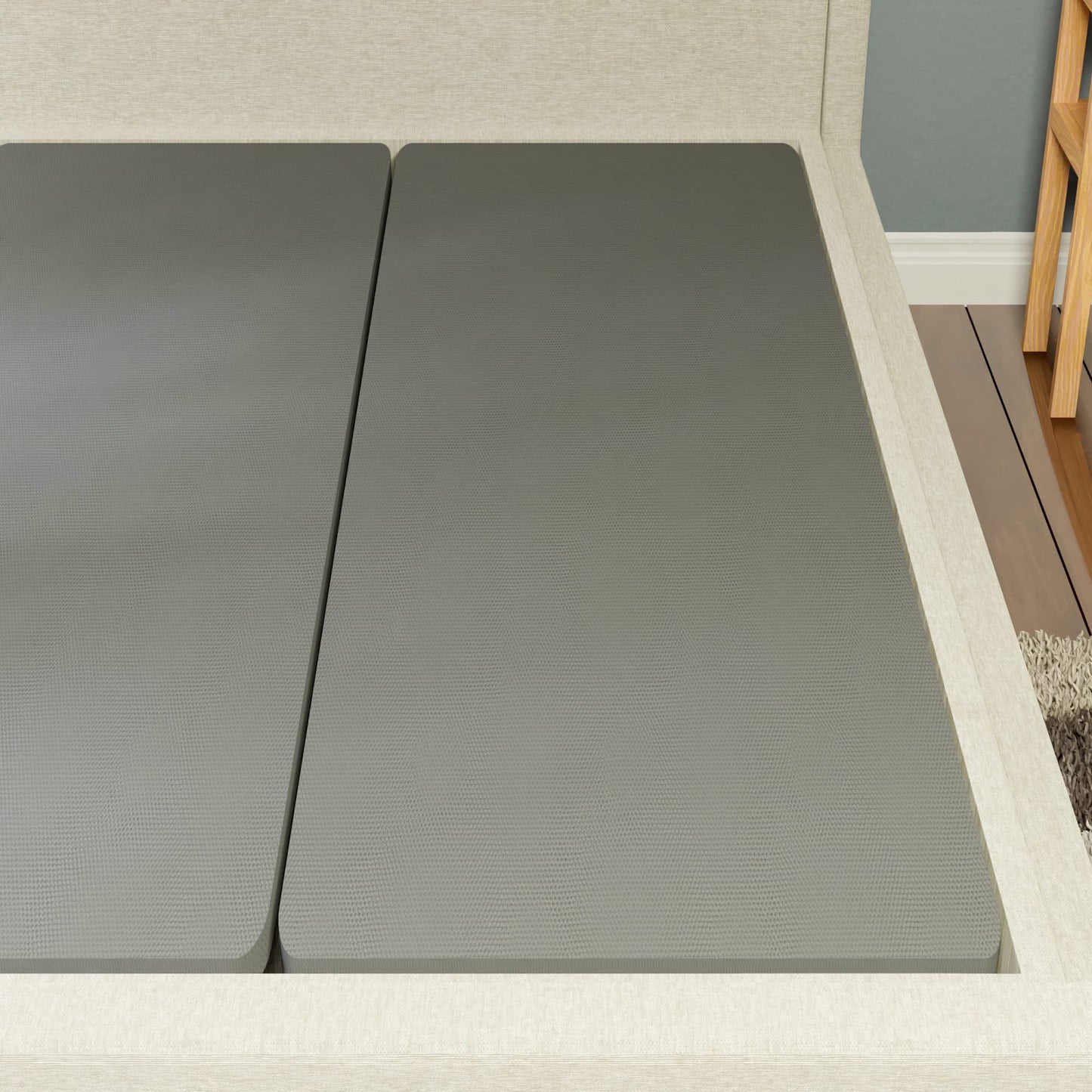 Greatonn, 1.5-Inch Split Bunkie Board for Mattress/Bed, Fully Assembled, Improved Comfort and Support, Queen, Grey