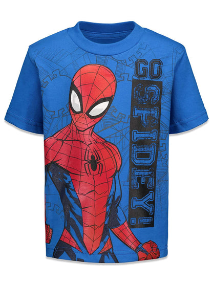 Marvel Spider-Man Toddler Boys 4 Pack T-Shirts Spiderman 5T
