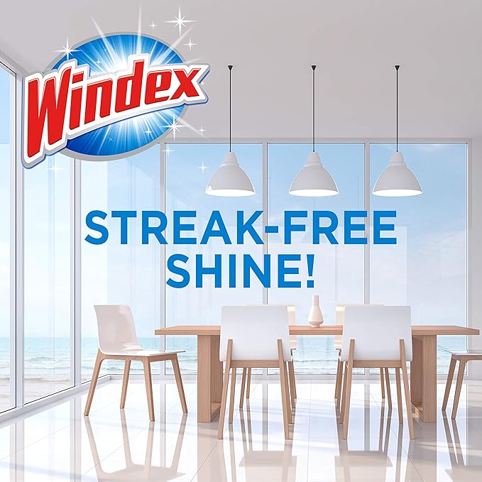 Windex Glass Cleaning Wipes, Pre-Moistened Glass and Surface Wipes to Clean