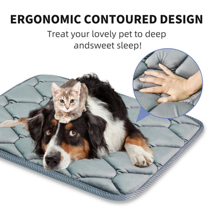 Geegoos Dog Crate Mattress,Washable Soft Kennel Pads,Pet Bed Blanket Dog Crate Mat Suitable for 36 inch Cage,Dog Bed Mats for Large Dogs and Cats(89x56cm,Grey)