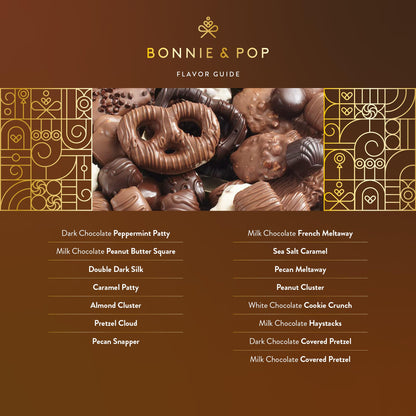 Chocolate Gift Basket, Gourmet Snack Food Box in Keepsake Tin, 2+ lbs of Chocolate, Great for Birthday, Sympathy, Family Parties & Get Well - Bonnie & Pop