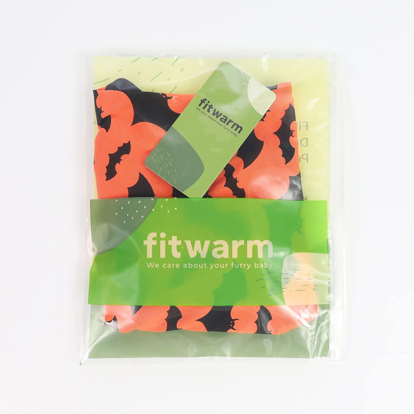 Fitwarm 100% Cotton Halloween Dog Clothes Scary Bat Dog Costumes Doggie Shirts Puppy Shirt Pet Vest Tank Top Cat Tee Orange X-Small