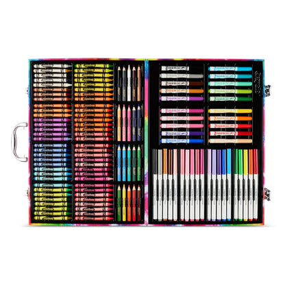 Crayola Inspiration Art Case Coloring Set - Tie-Dye (140ct), Art Supplies Set For Kids, Travel Drawing Kit, Holiday & Christmas Gift for Girls & Boys, Ages 5+ [Amazon Exclusive]
