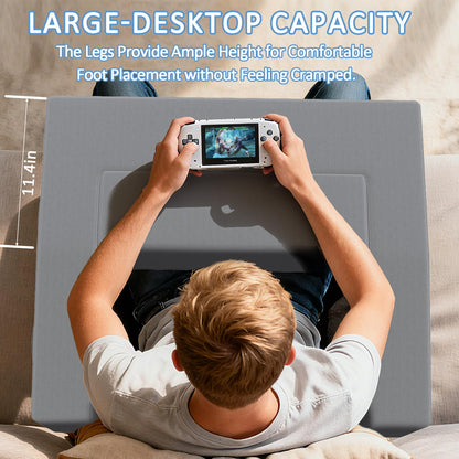 FURNAWAY Lap Desk Pillow with Removable Cover Adjustable Angle Gaming & Machine Washable Reading Pillow for Adults Multipurpose Laptop Bed Tray with Arms for Working