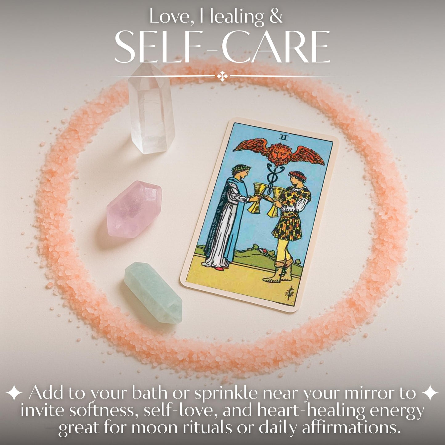 Pink Himalayan Salt for Love, Self-care, and Healing Rituals – Himalayan Pink Salt Ideal for Baths, Spells, and Circle Casting – 5 Oz Bag, Witches & Wiccan