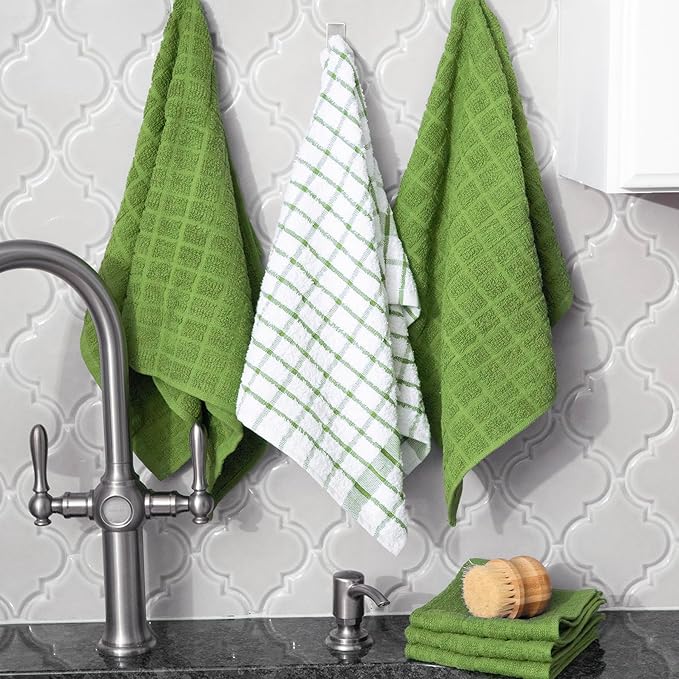 Ritz Premium Kitchen Towel and Dish Cloth Value Set: Highly Absorbent, Super