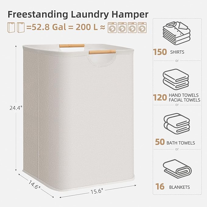 STORAGE MANIAC 2-Pack Large Laundry Hamper, 100L Collapsible Laundry Basket