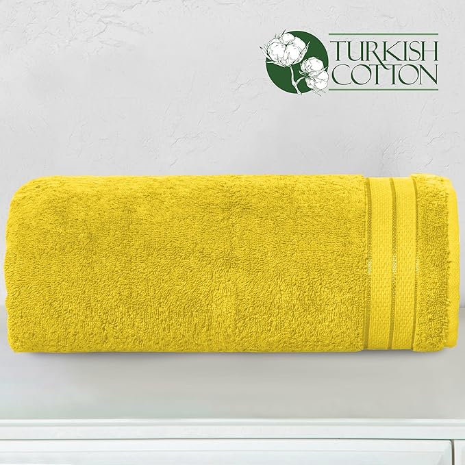 Elegant Comfort Three Line Popcorn Extra Large Luxury Bath Towel