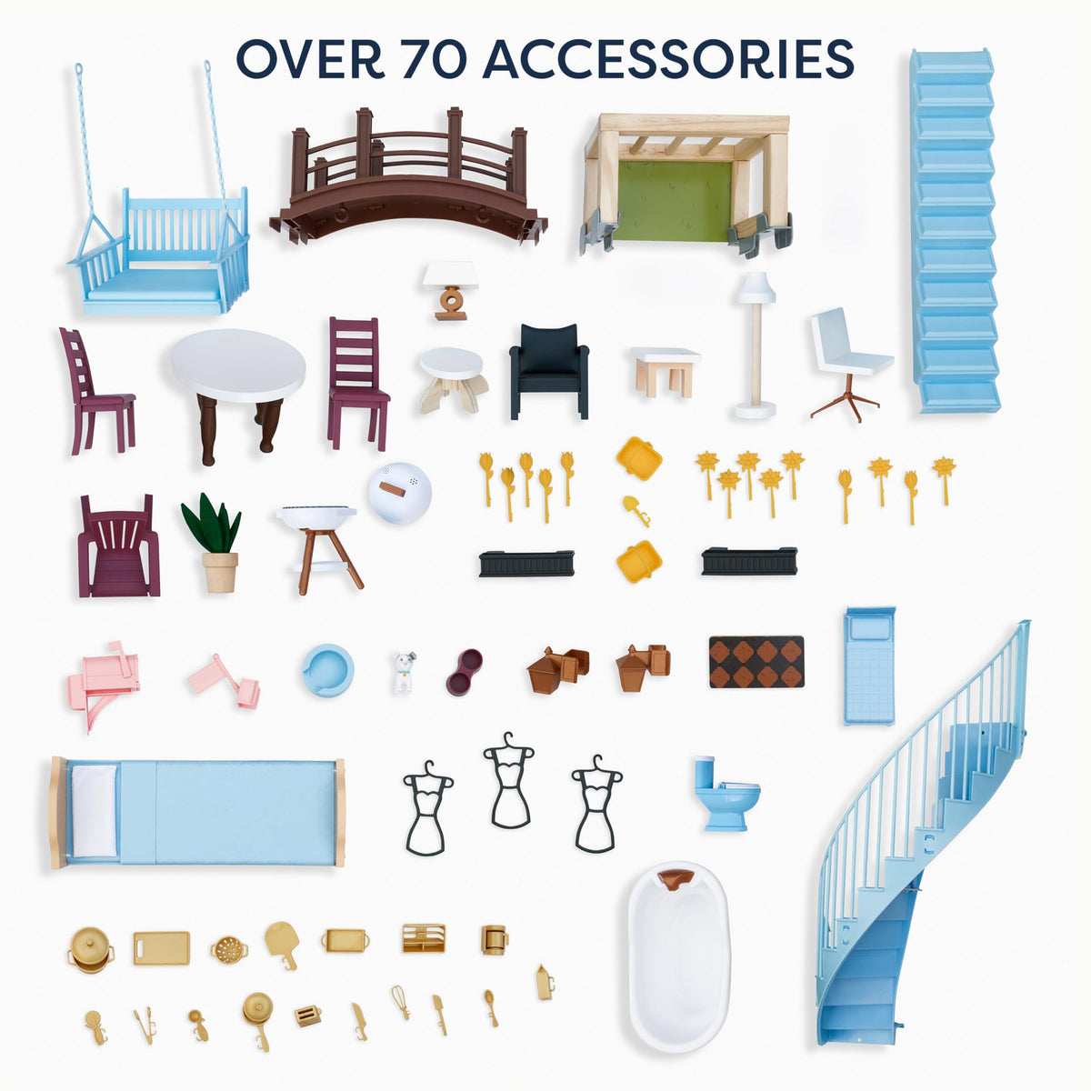 KidKraft Kraft Your Way™ Magnolia Mansion DIY Wooden Dollhouse; 71 Pieces