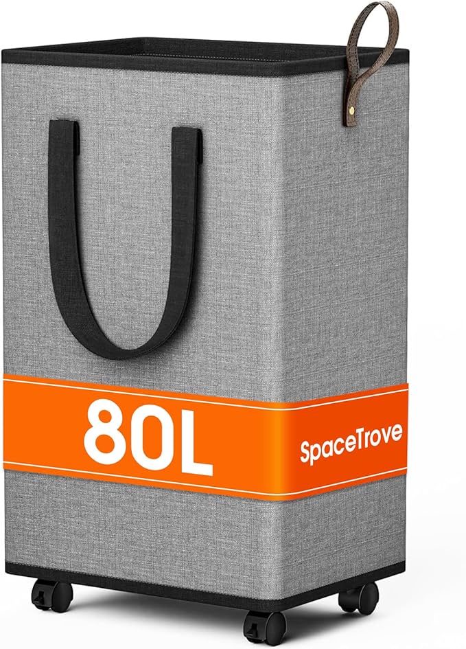 Laundry Basket with Wheels, Collapsible Laundry Baskets, Laundry Hamper with