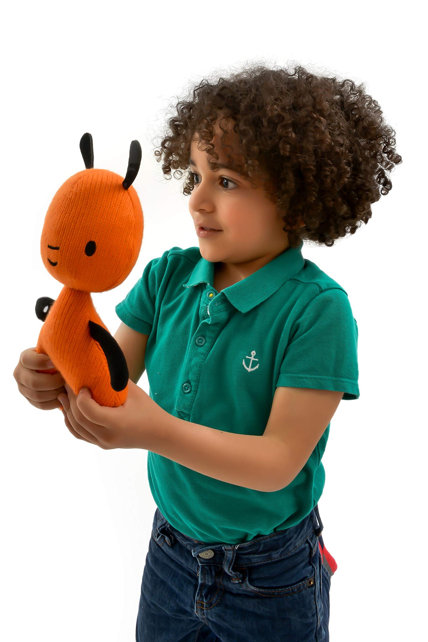 Bing toys, talking Flop teddy bear. Flop makes sounds like he does in the Bing CBeebies TV Show. Perfect toddler toys, Orange