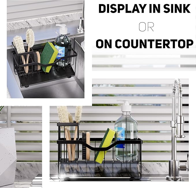 Small Kitchen Sink Caddy Organizer and sponge holder