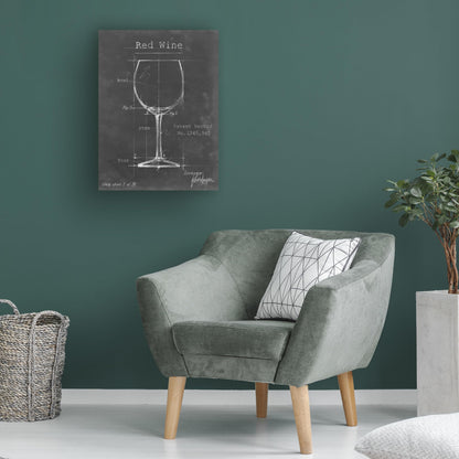 Wrapped Canvas Wall Art - Ethan Harper 'Barware Blueprint Iii' Wall Art for Living Room, Bedroom, or Office Décor - 18x24