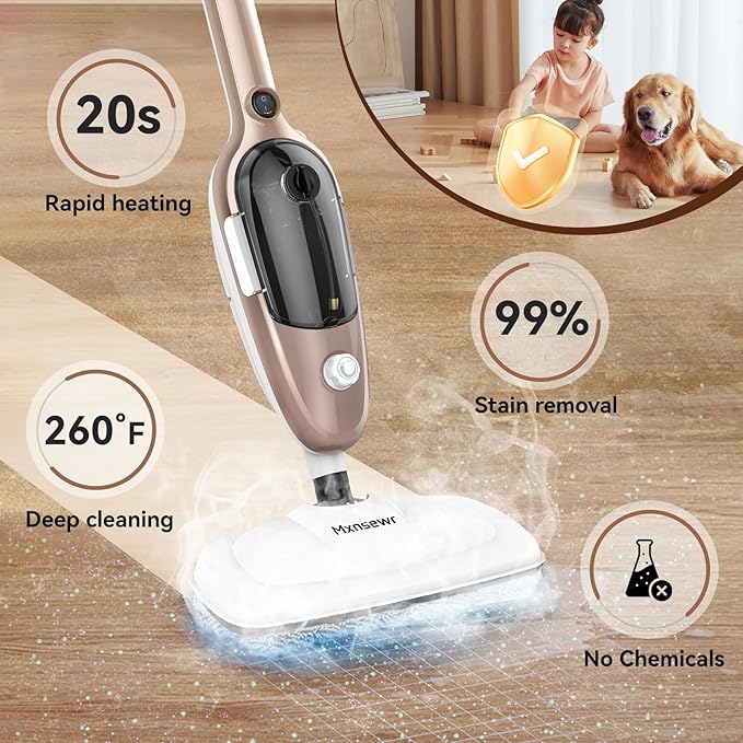 Steam Mop - All-in-one Powerful Handheld Steam Cleaner Detachable Floor Steamer