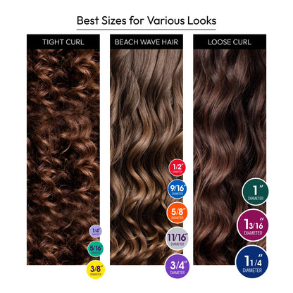 Red by Kiss 36PCS Flexi Rods, Flexible Curling Rods, Twist Foam Hair Rollers, No Heat Hair Curlers 7" Sets