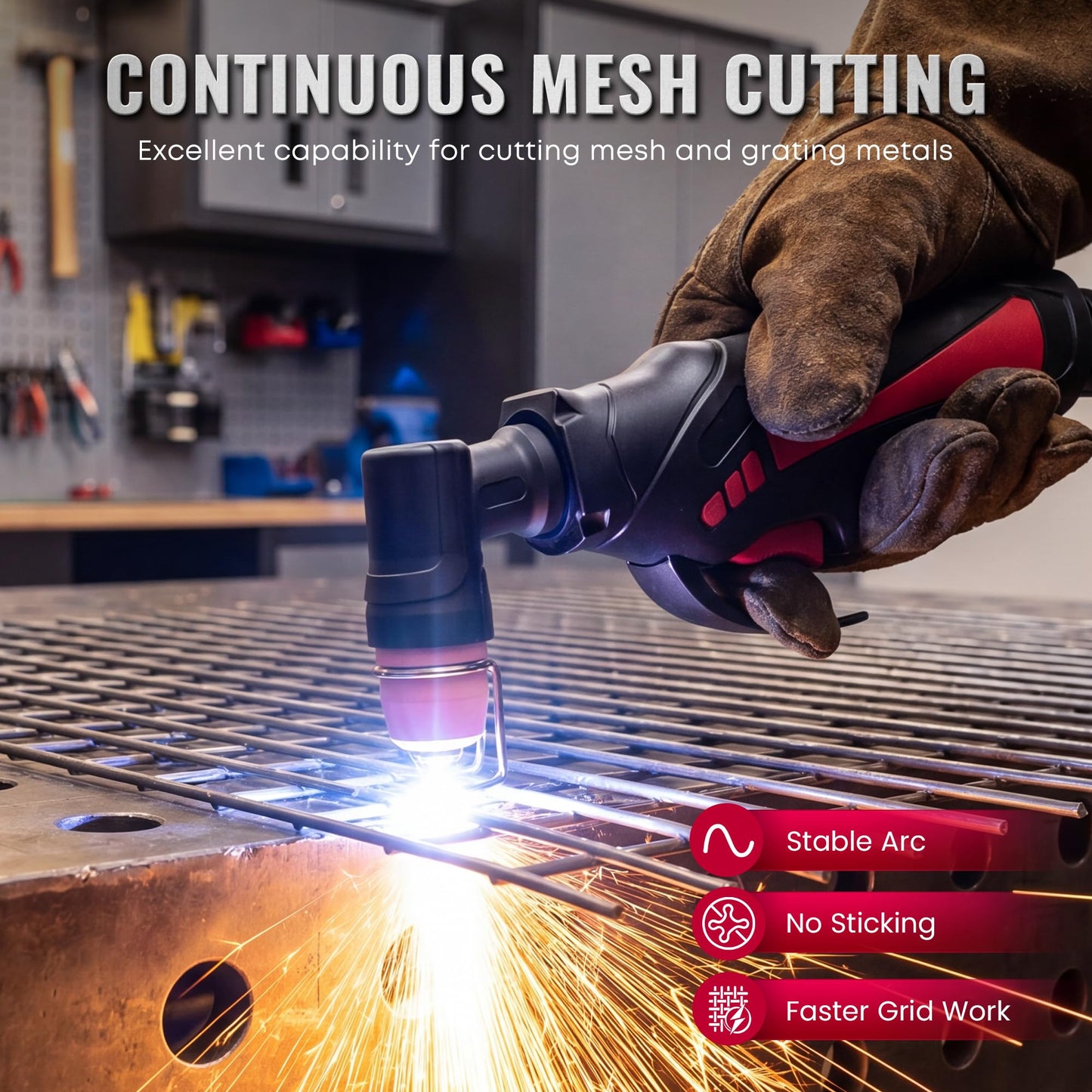 SILATU Plasma Cutter, STC550P 55Amps Pilot Arc Plasma Cutter Machine, 110/220V Dual Voltage LED Display Air Sensor, 9/16'' Clean Cut 7/10'' Max Cut, Mesh Cutting, PT/2T/4T for Beginners DIY (Red)