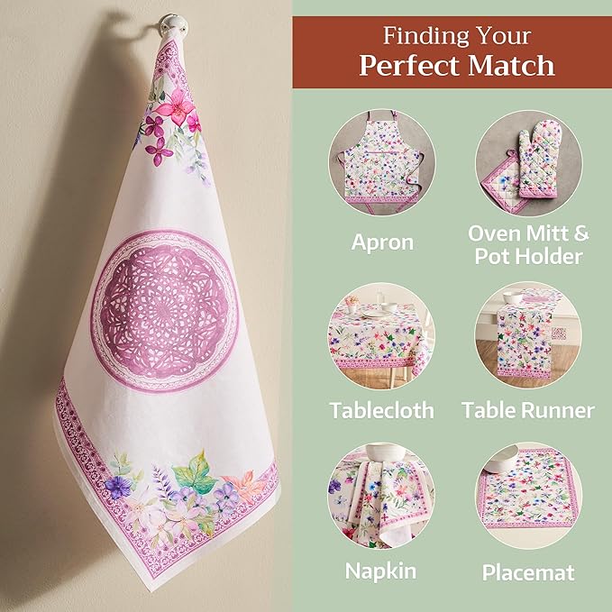 Maison d' Hermine Kitchen Towels Set of 3 100% Cotton 27.50" x 20" Reusable