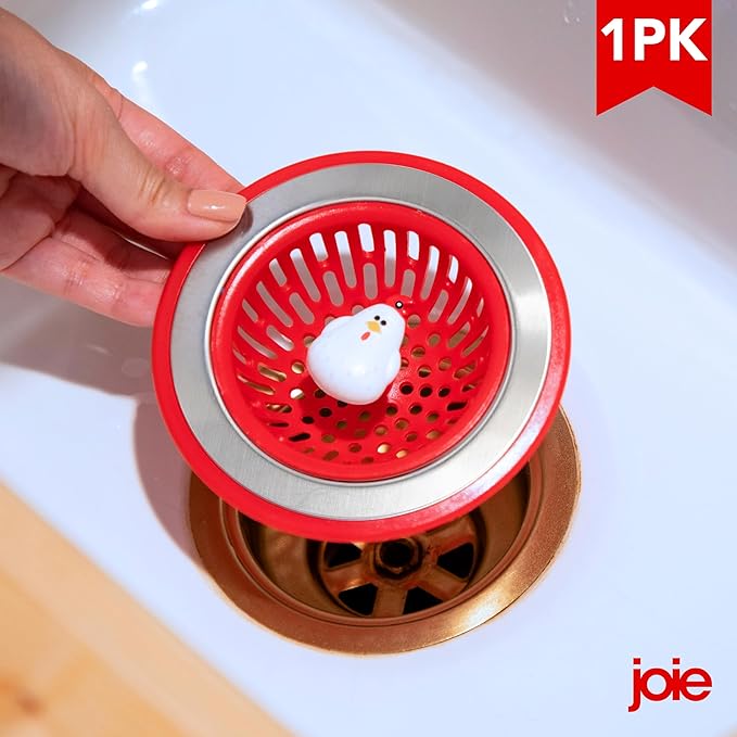 Joie Doodle Doo Kitchen Sink Strainer Basket, Fits All Standard Sinks,
