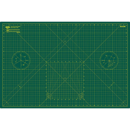 ANSIO Craft Cutting Mat Self Healing A1 Double Sided 5 Layers - Quilting, Sewing, Scrapbooking, Fabric & Papercraft - Imperial/Metric 34 Inch x 22.5 Inch / 89cm x 59cm - Green/Green