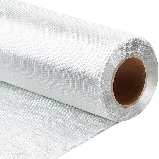 ZXQDRE 1708 Biaxial Fiberglass Cloth Mat Roll, 50" x 540" Heavy Duty Fiber Glass Cloth for Boat, Automotive and Roofing | DIY Epoxy & Polyester Compatible Fiberglass Repair Sheet