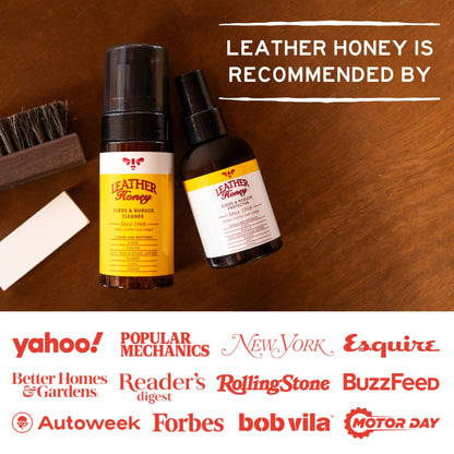 LEATHER Honey Suede & Nubuck Care Kit: Cleaner, Protector, Suede Brush & Eraser: Clean, Protect & Restore Shoes, Boots, Uggs, Furniture, Jackets, Bags and Apparel. Safe for Any Color