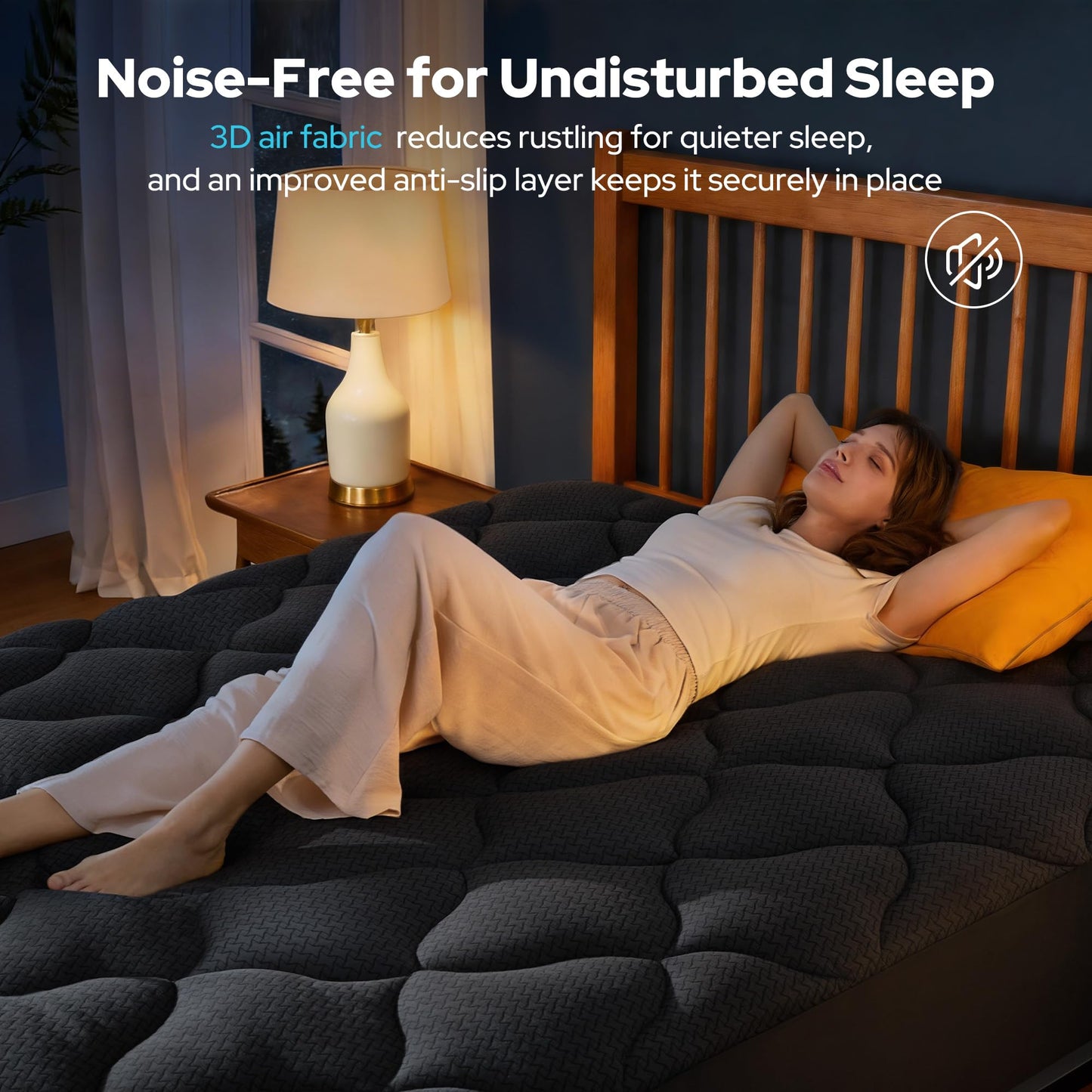 BEDLORE Waterproof Full Size Mattress Pad, Breathable Mattress Protector with 6-15 Inch Deep Pocket, Quilted Fitted Mattress Topper Bed Cover, Noiseless & Machine Washable