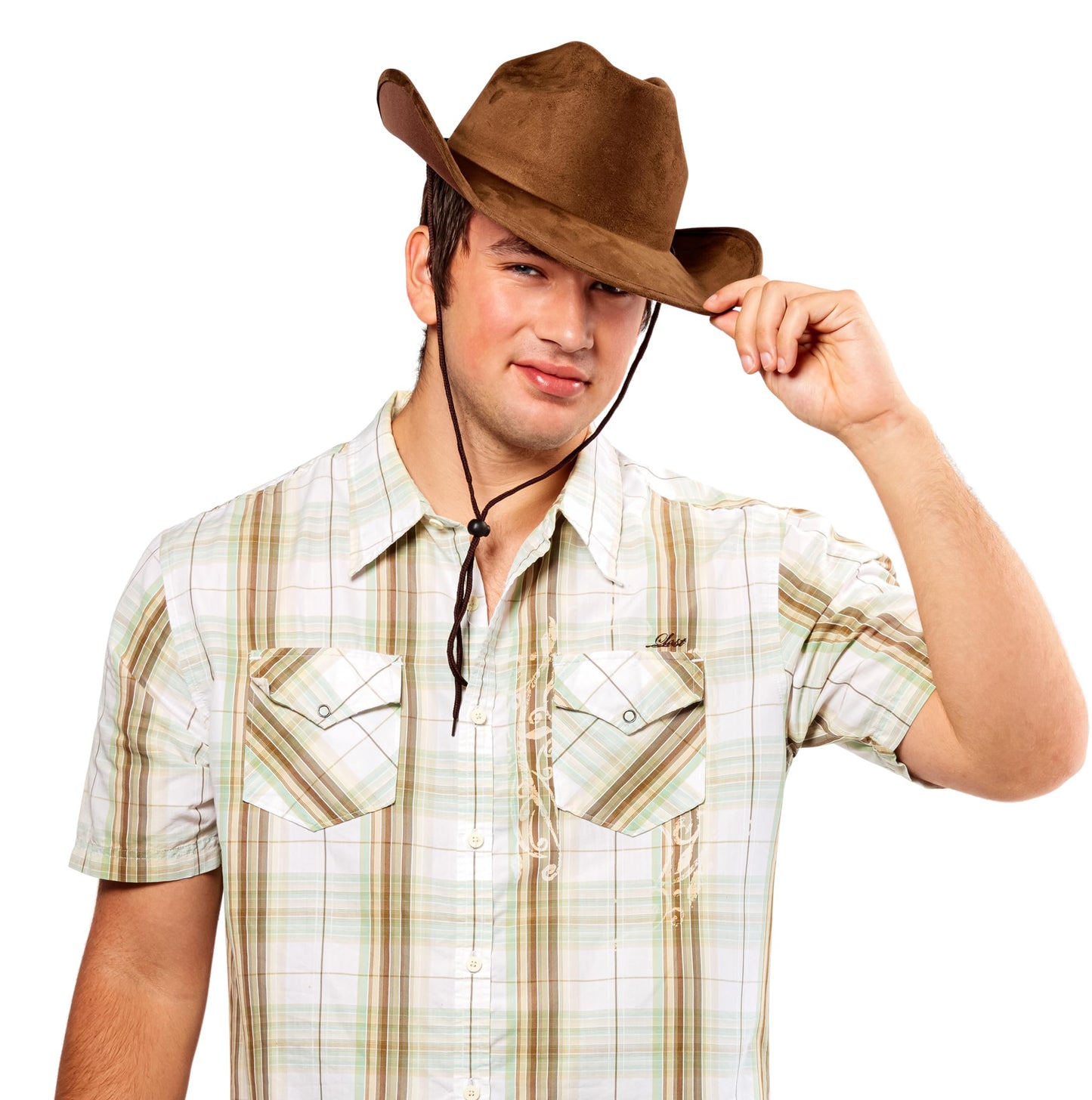 Rubies Brown Faux Suede Cowboy Hat for Adults, Men's No Size