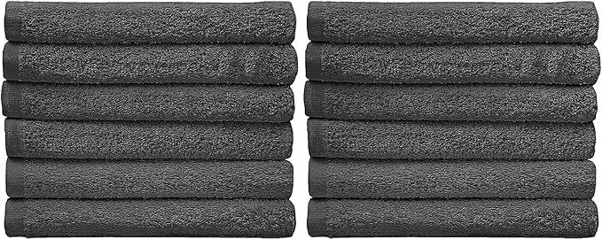 Utopia Towels Kitchen Bar Mops Towels, 100% Cotton Super Absorbent Grey