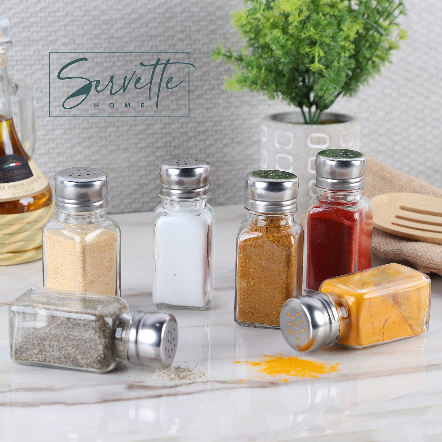 2 ounce Glass Spice Shaker