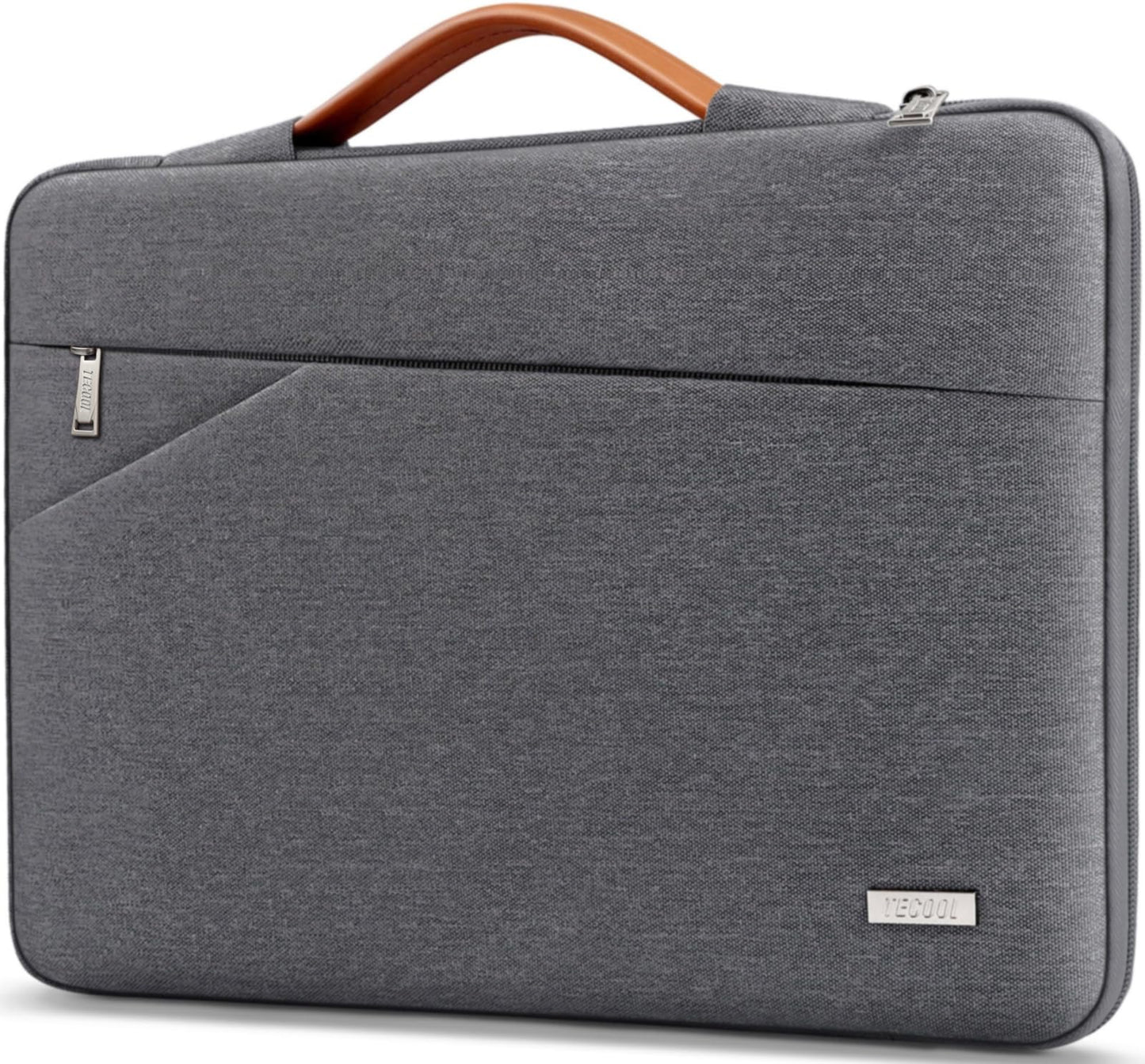 TECOOL 14 Inch Laptop Sleeve Protective Case for 14 Inch HP Lenovo Dell Acer Notebook Chromebook, 15'' MacBook Air M4 M3 M2, Waterproof Computer Case Bag with Handle and Pockets, Dark Grey