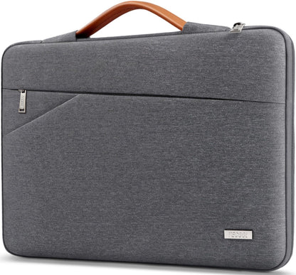 TECOOL 14 Inch Laptop Sleeve Protective Case for 14 Inch HP Lenovo Dell Acer Notebook Chromebook, 15'' MacBook Air M4 M3 M2, Waterproof Computer Case Bag with Handle and Pockets, Dark Grey