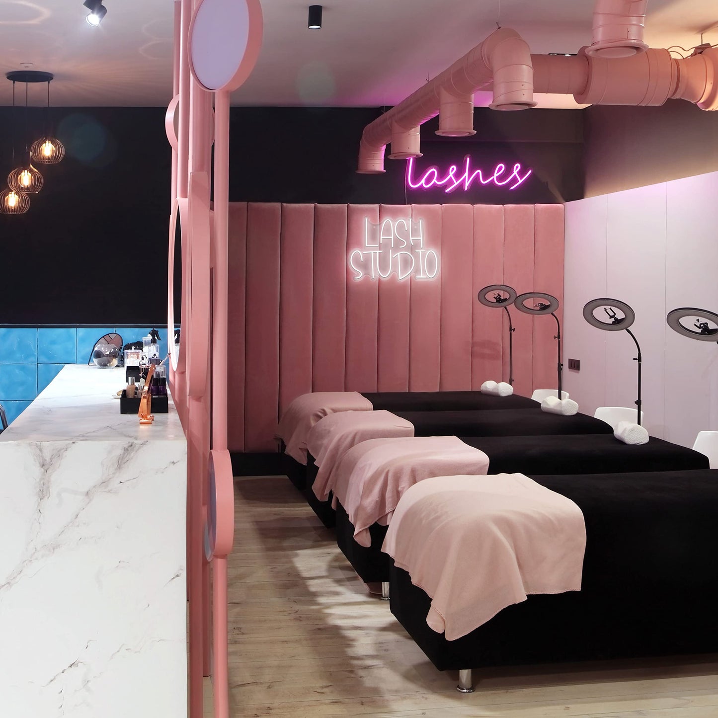 GGK My Happy Place Neon Sign LED Light up My Happy Place Sign for Wall Decor Pink Neon Lights Neon Letters Room Aesthetic Accessory (My happy place)